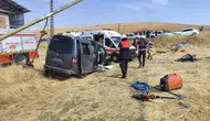 Elazığ'da sürücüsünün kontrolünü kaybettiği araç tarlaya uçtu