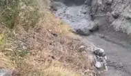 Pülümür bölgesindeki sağanak yağış sonrası yamaçlardan toprak kayması yaşandı