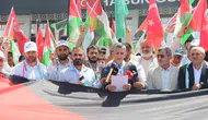 Gazze yolundaki yardım konvoyunun durdurulmasına Habur sınırından tepki geldi