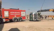 Batman Marangozlar Sitesi yolunda beton mikseri yan yattı