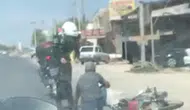 Akçakale'de polisten kaçan plakasız motor sürücüsü kaza yapınca yakalandı