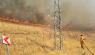 Silvan kırsalındaki yangına havadan ve karadan müdahale sürüyor
