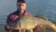 Mahmut Orman'ın oltasından 10 kiloluk sazan çıktı