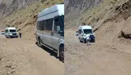 Turist otobüsleri Cennet-Cehennem Vadisi yolunda mahsur kaldı