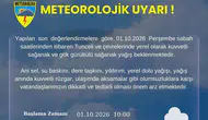 Tunceli için kuvvetli yağış uyarısı
