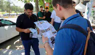 Diyarbakır Büyükşehir Belediyesi Dicle Üniversitesi öğrencileri için karşılama standı kurdu