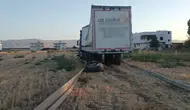 Kızıltepe yolunda tır kazası sürücü yara almadan kurtuldu