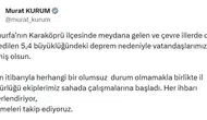 Şanlıurfa Karaköprü merkezli deprem çevre illerde de hissedildi
