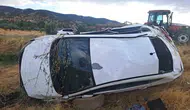 Bingöl Genç yolunda otomobil şarampole uçtu