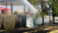 Kurtalan'da tadilat halindeki petrol istasyonunda korkutan yangın