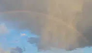 Adilcevaz semalarında yağmur sonrası oluşan renkli manzara hayran bıraktı