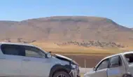Kurtalan yolunda iki aracın karıştığı kaza ucuz atlatıldı