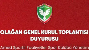 Amedspor'da yönetim olağan genel kurul tarihini resmen açıkladı