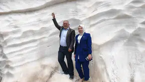 Batmanın zirvesinde haziran ayında kış keyfi