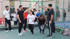 Cizre'de özel çocuklar tenis kortunda buluştu