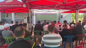 Korkut halkı milli maç için dev ekranda buluştu