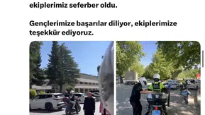 Elazığ polisi YKS adaylarını sınav merkezine yetiştirdi