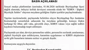 Beytüşşebap'ta biyolojik saldırı iddiaları asılsız çıktı