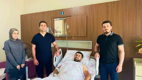 Siirt’te beton mikserine sıkışan bacağı doktorlar mucizevi operasyonla kurtardı