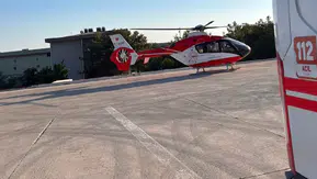 Şırnakta gaz yağı içen küçük çocuk için hava ambulansı havalandı