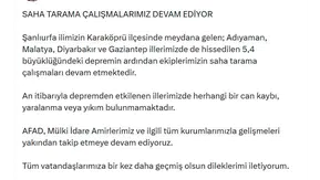 Şanlıurfa merkezli deprem çevre illerde paniğe neden oldu