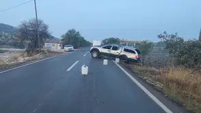 Çermik yolunda yağış kazayı beraberinde getirdi