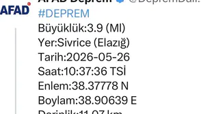 Elazığ güne iki sarsıntıyla uyandı