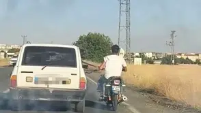Siverek trafiğinde yürekleri ağza getiren akılalmaz yolculuk