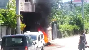 Batman’da sokak ortasında motosiklet alev topuna döndü