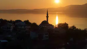 Elazığda gün batımı manzarasıyla görsel şölen yaşandı
