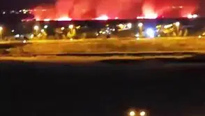 Diyarbakır'da kuru ot yangını gece yarısı paniğe yol açtı