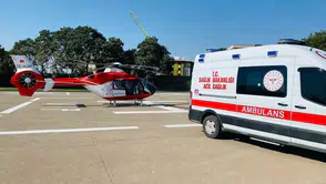 28 günlük bebek travma sonrası ambulans helikopterle Diyarbakır'a yetiştirildi