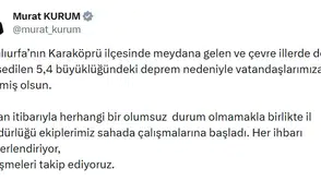 Şanlıurfa Karaköprü merkezli deprem çevre illerde de hissedildi