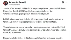 Şanlıurfa Karaköprü merkezli 5.4 büyüklüğünde deprem meydana geldi