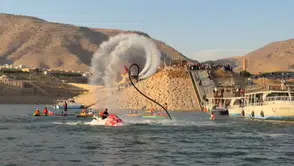 Hasankeyf 12 bin yıllık tarihinde su sporlarıyla şenlendi