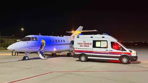 50 günlük Eylül bebek ambulans uçakla Konya'ya sevk edildi
