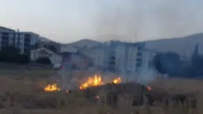Yüksekova Güngör Mahallesi'nde anız yangını paniği