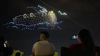 Şırnak'ta Hz. Nuh'u anma programında gökyüzünü dronlar aydınlattı