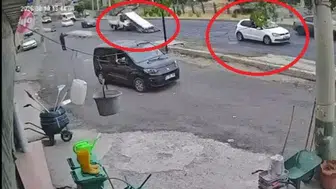 Diyarbakır-Silvan yolundaki tehlikeli anlar kamerada