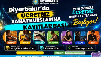 Diyarbakır’da ücretsiz sanat kurslarına kayıtlar başladı
