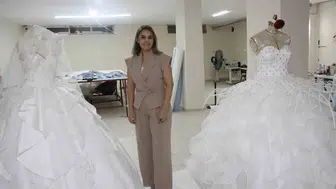 Şırnaklı girişimci kadın atık malzemelerden gelinlik tasarlayarak kadınlara istihdam sağlıyor