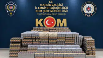Nusaybin yolunda kaçak sigara operasyonu