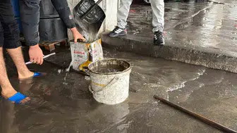 Diyarbakırda sağanak yağış sanayi sitesini göle çevirdi