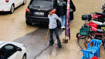 Cizre'de sağanak yağış hayatı olumsuz etkiledi
