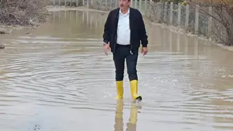 Yurtbaşı Belediye Başkanı Nihat Doğan sel sonrası sahada incelemelerde bulundu