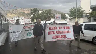 Çermik ilçesinde sağlık çalışanlarından obeziteye karşı farkındalık yürüyüşü