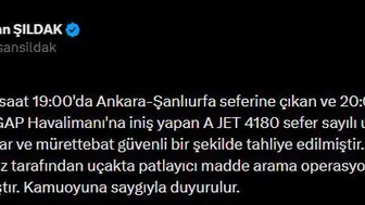 Şanlıurfa GAP Havalimanı'nda bomba ihbarı paniği yaşandı