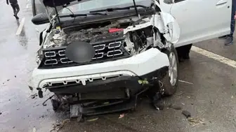 Bingöl yolunda kaza yapan otomobil ağaca çarparak durabildi