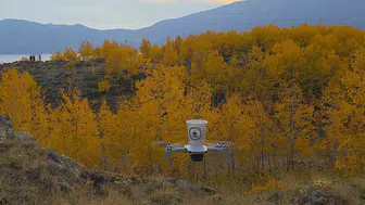Nemrut Kalderası'nda drone ile sıra dışı ikram