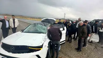 Silvan karayolunda yağışlı havada kaza